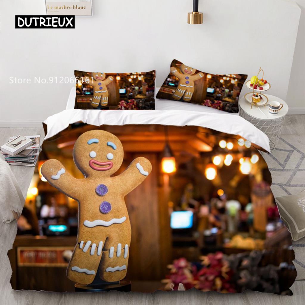 3D-печатный комплект постельного белья Merry Christmas Queen/Twin/King Size рождественское украшение для дома постельное белье с подушкой