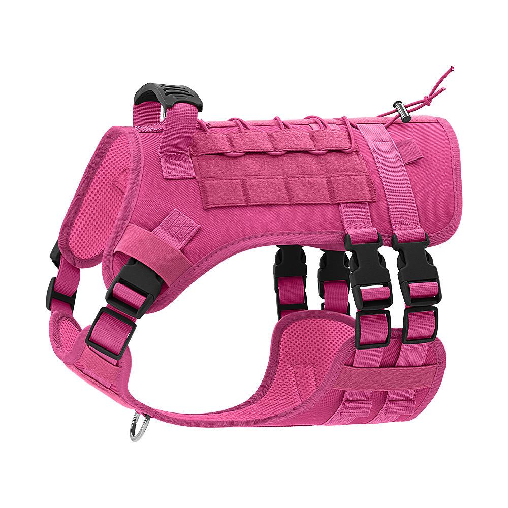 Wear-resistant Tactical Chest Strap Outdoor Waterproof Explosion-proof Punching Traction Rope Medium Large Working Dogs Training Vest with Handle