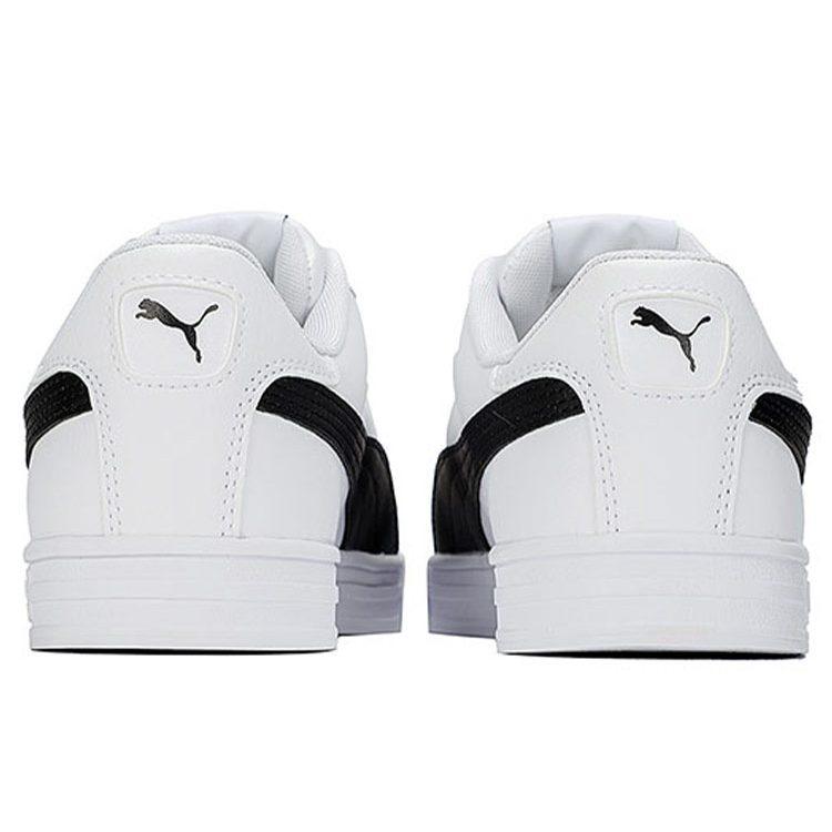 Puma Smash Vulc V3 Удобные Износостойкие Легкие Дышащие Низкие Кеды для Скейтбординга Унисекс Белый Черный 380752-02
