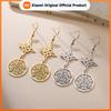 Amulet Witch Knot Metatron Cube Drop Earring for Women Stainless Steel Witchcraft Earrings Double Protection Jewelry Gift