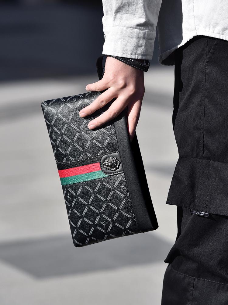 Роскошная мужская сумка-клатч в стиле business casual - Стильная сумка-конверт большого объема