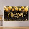 Year Backdrop Hanging Banner Polyester Holiday Ornament Party Decoration