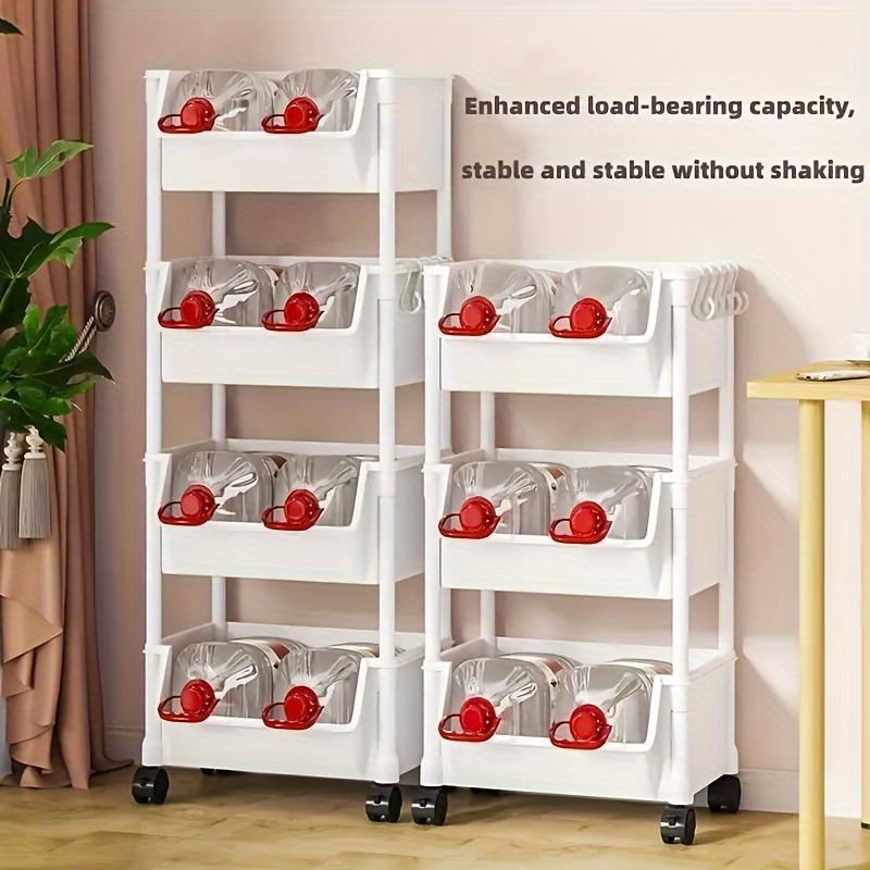 Многослойная пластиковая тележка для хранения на колесах для кухонь, ванных комнат, домашних офисов, компактные диспенсеры для средств личной гигиены на колесах