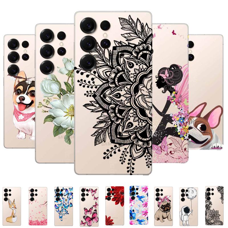 Clear Case For Samsung S25 Ultra 5G Case Clear Back Cover Animal Painting Soft Bumper For Galaxy S25Ultra Transparent Soft Funda