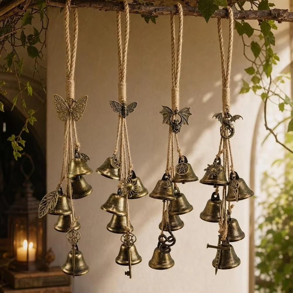 Handmade Witch Bells Vintage Wind Chime Bell Door Hanger Metal Bell Pendant Garden