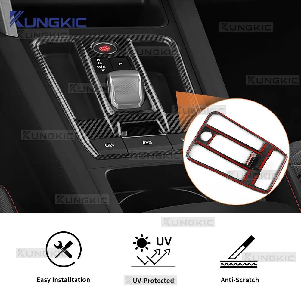 Carbon Fiber Style LHD RHD Automatic Car Gear Trim ABS For Seat Leon MK4 Cupra Leon Cupra Formentor 2020 2021 2022 2023 2024