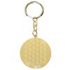 Flower of Life Pure Gold Plated Sacred Geometry Good Luck Wish Increased Love Protection from Accessory Charm Keychain, (24K) / Pattern, Charm,