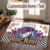 Custom Name Crystal Velvet Rug,Kendrick Lamar Comfortable Anti Slip Floor Mat For Room Decoration