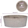 Grey Marble Washbasin - VIDAXL - Ø40x15 Cm - Handmade - Robust and Easy To Clean