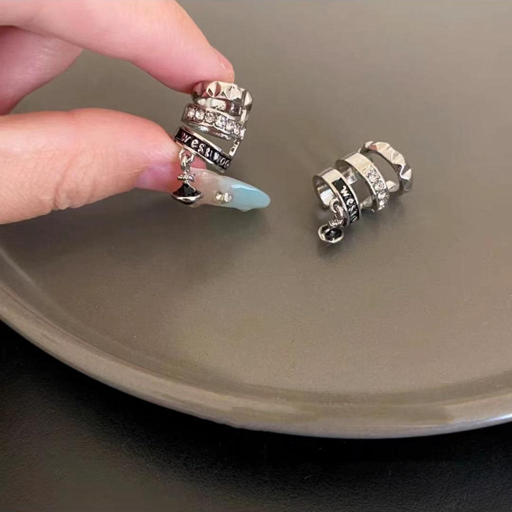 Шикарные многослойные серьги-клипсы для женщин - 2025 г. Модный легкий роскошный стиль