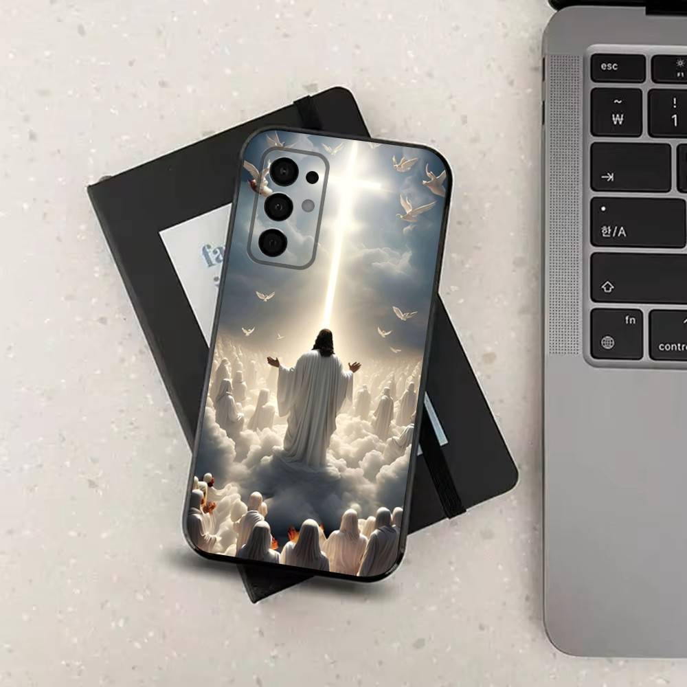 Христианская вера Иисус Чехол для Samsung Galaxy A73,52,71,53,32,72,41,J7,22,Note,31,8,9,Мягкая черная силиконовая крышка