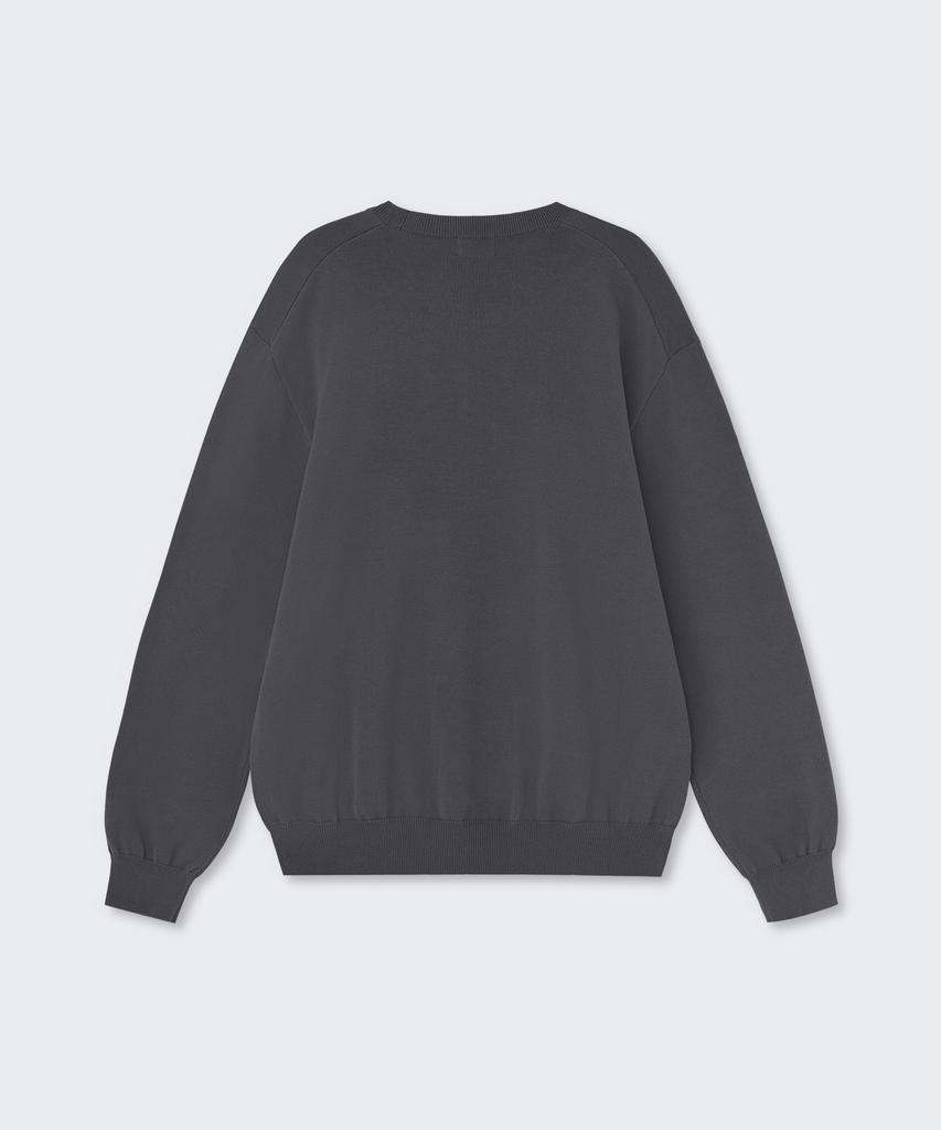 MUSINSA STANDARD Washable Supima Cotton Crew Neck Knit [Gray]