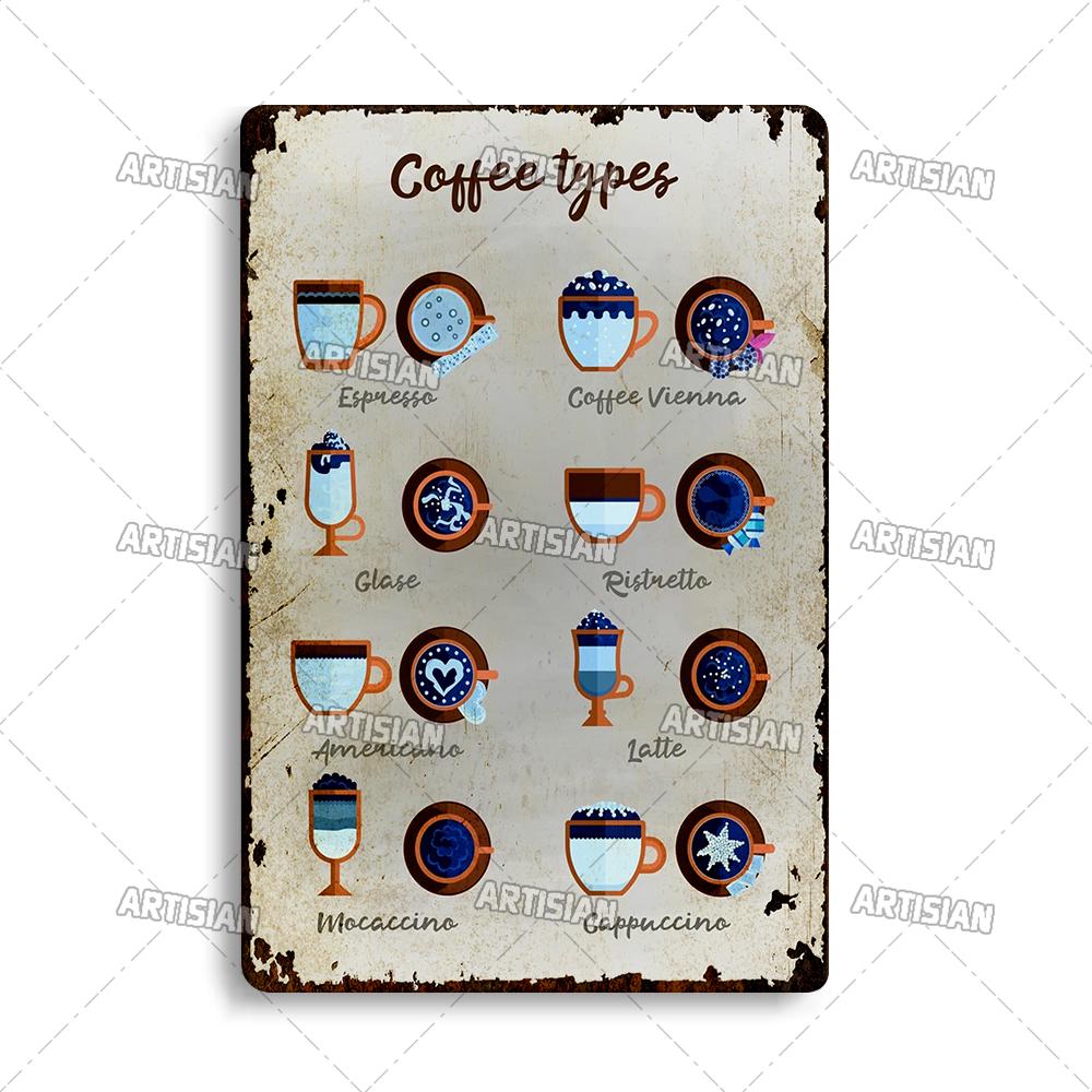 Кофе Металлическая Жестяная Табличка Винтажная Металлическая Табличка с Меню Забавная Металлическая Табличка Декоративная Тарелка Домашний Бар Кафе Стена Индустриальный Декор