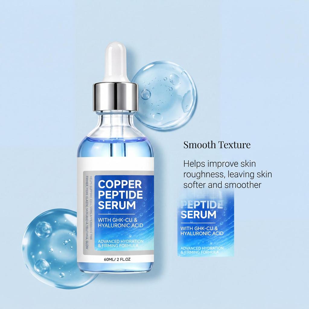 Copper peptide moisturizing essence refreshing, moisturizing and delicate facial skin, gentle moisturizing and easy to apply skin care essence 60ml