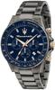 Genuine Maserati Sfida 44mm Dark Gray Stainless Steel Chronograph Quartz Watch 100m Water Japanese Movement Year [Official Product] Men's R8873640001,