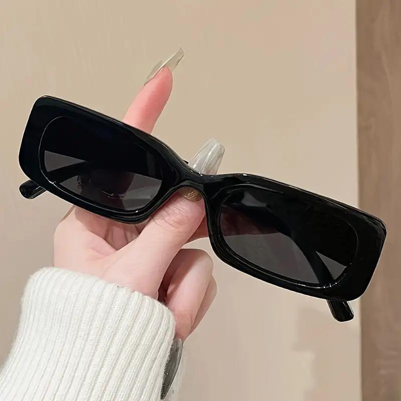 1Pc/2Pcs Stylish Rectangular Glasses Pc Lenses Vintage and Trendy Suitable for Beach Outdoor Use Activities and Stt Style For Men and Women
