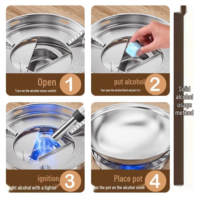 Royalstar Solid Alcohol Stove Mini Hot Pot