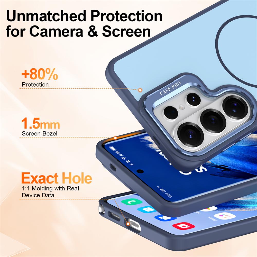Для Magsafe Магнитный чехол Для Samsung Galaxy S26 Ultra S25 Edge S24 Plus S23 FE A37 A57 A52 A15 A55 A54 A25 Защитная крышка для крепления объектива