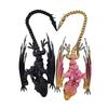 3D Printed Winged Dragon Articulated Dragon with Horns Wings Flexible Dragon Fidget Toy Desktop Pet for Home Office Decor Stress Relief