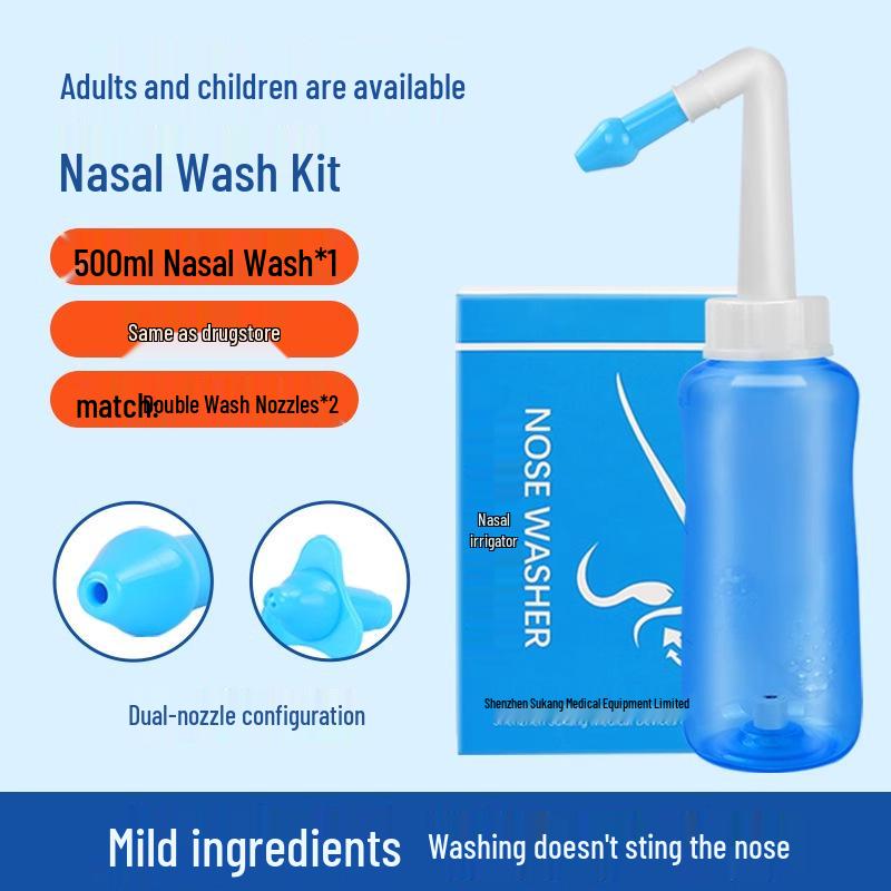 Nasal Rinse Spray - Saline Solution for Adults & Children