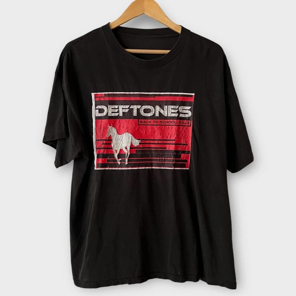 Футболки Deftones Back To School Tour 2000 с Incubus и Tapro_t. Винтажные футболки с символикой групп. Роскошные вещи высокого класса для мужчин и женщин. Топ Y2k.