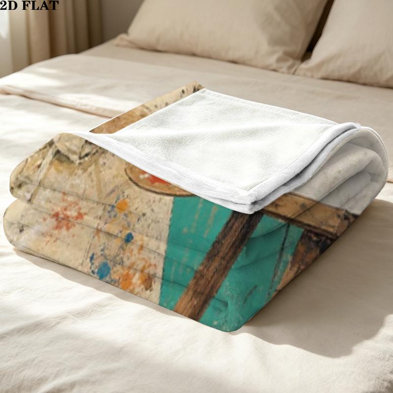 Tale Peter Rabbit Print Flannel Blanket, High quality Comfortable for All Seasons, Home Decor, Warmth and Comfort, Perfect for Christmas Gifts