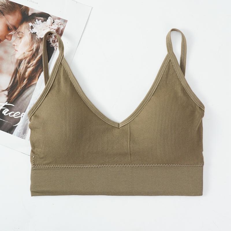 ECMLN Модный женский вязаный жилет, спортивный жилет, короткий топ, нижнее белье, удобный дышащий женский бюстгальтер