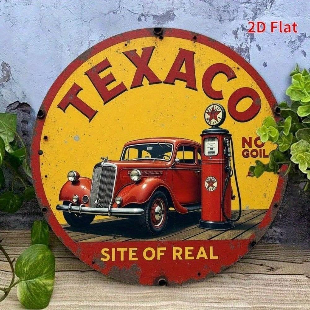Винтажная металлическая табличка Texaco 20x30 см Ретро настенный декор для гаража