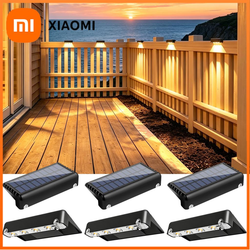 Xiaomi Solar Fence Light Solar Deck Light Solar Garden Light 4 High Bright LEDs Lens IP65 Waterproof Auto Dusk to Dawn 500mAh Battery