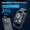 APEXEL MS002 200X Professional Phone Microscope Lens with Universal Phone Clip CPL Lens for Plant