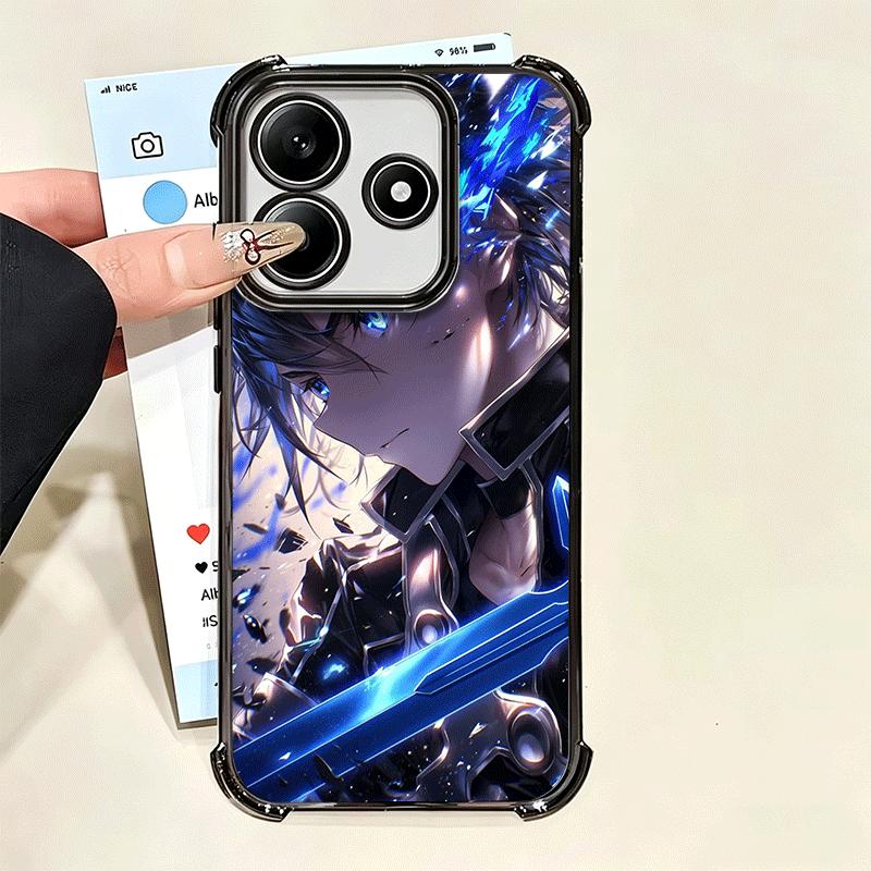 Чехол для телефона Sword Art Online Кирито с покрытием для Xiaomi Poco X5 X6 X7 X8 Pro Max F8 Ultra F7 M8 M7 M5S Redmi 15C 15 14C 13C 13 X3