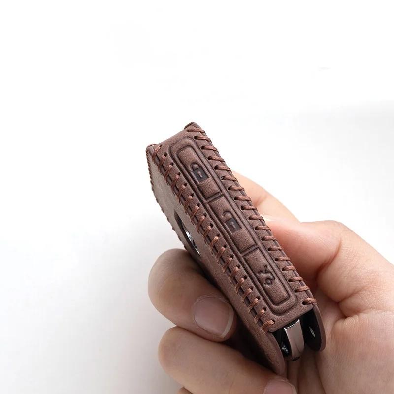 1Pc Full Protection Zinc Alloy Leather Key Cover for Volvo XC40 XC60 XC90 S60 S90 V50 V70 V60 V40 Waterproof Auto Accessories