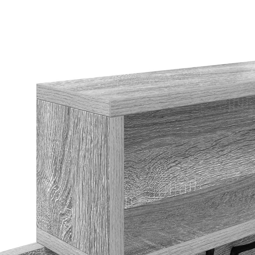 Wall Mounted Nightstand Grey Sonoma 100 x 12 x 43.5 cm
