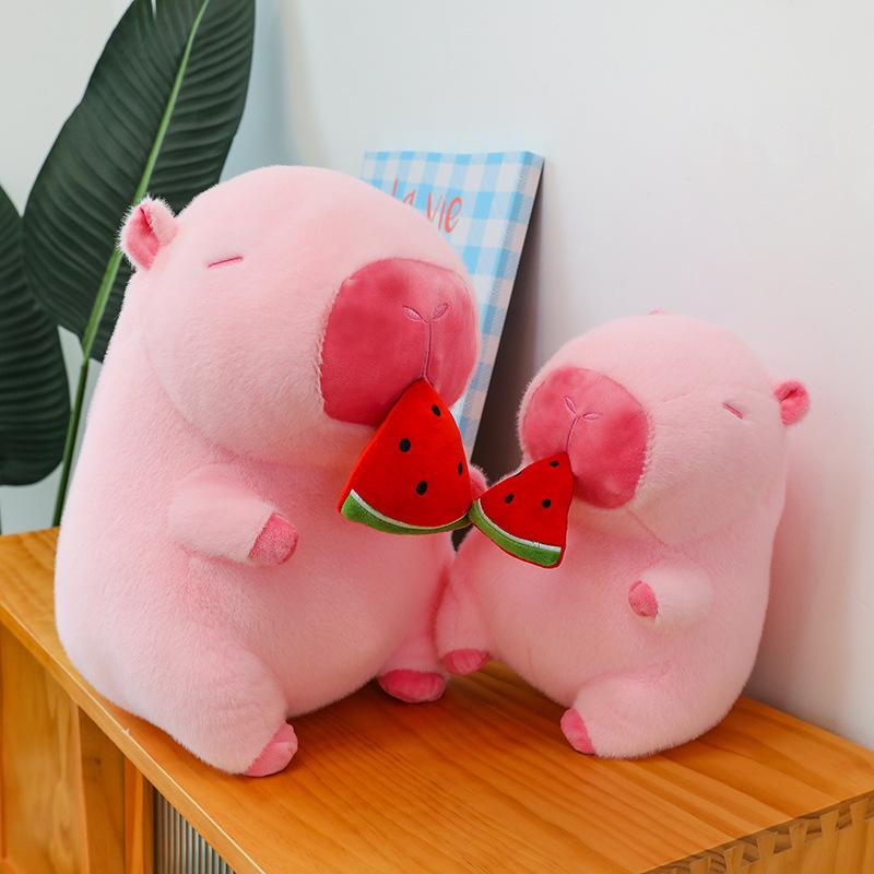 Watermelon kapibara capybara Internet celebrity doll plush toy ugly cute capybara doll