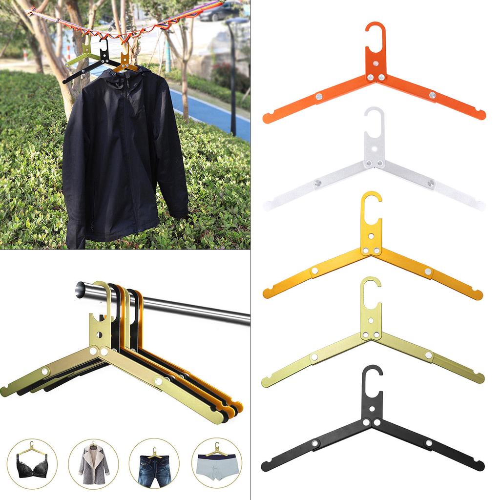 Multifunction Folding Aluminum Alloy Travel Hanger Portable Coat Hanger Clothes Hanger Travel Clothes Hanger for Outdoor