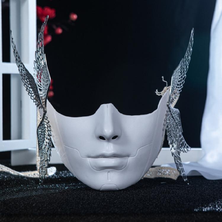 Mechanical Mask with Wing Masquerade Mask Half Face Mask Masquerade Costume Accessories For Women Men Halloween Cosplay