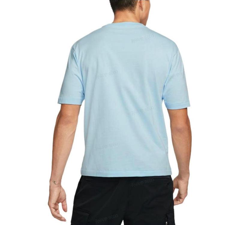 Jordan X Maison Chateau Rouge Ретро Баскетбольный персонаж Футболка с короткими рукавами и принтом Мужские топы Бирюзово-Синий DO4091-447