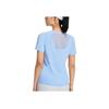 Li Ning Training Series Solid Color Round Neck Pullover Short Sleeve T-Shirt Women Tops Snow-Blue ATSSA12-3