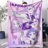 KPop Demon Hunters Printed Blanket Girls Boys Plush Throw Blanket Sofa Blankets Warm Birthday Gifts For Girls Huntrix Blankets