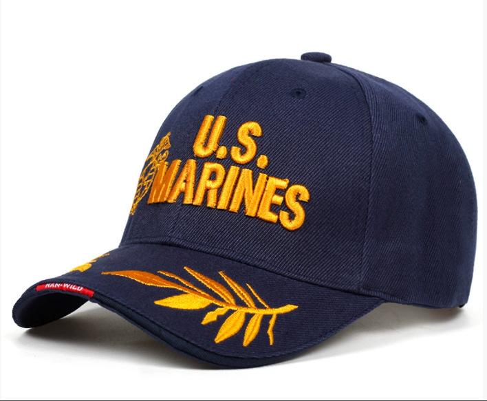 Походная бейсболка с вышивкой US MARINES, морская кепка, военная камуфляжная кепка