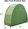 Палатка для хранения велосипедов для 2 велосипедов Водонепроницаемая ткань Оксфорд 210D, Укрытие для велосипедов на открытом воздухе с оконным дизайном