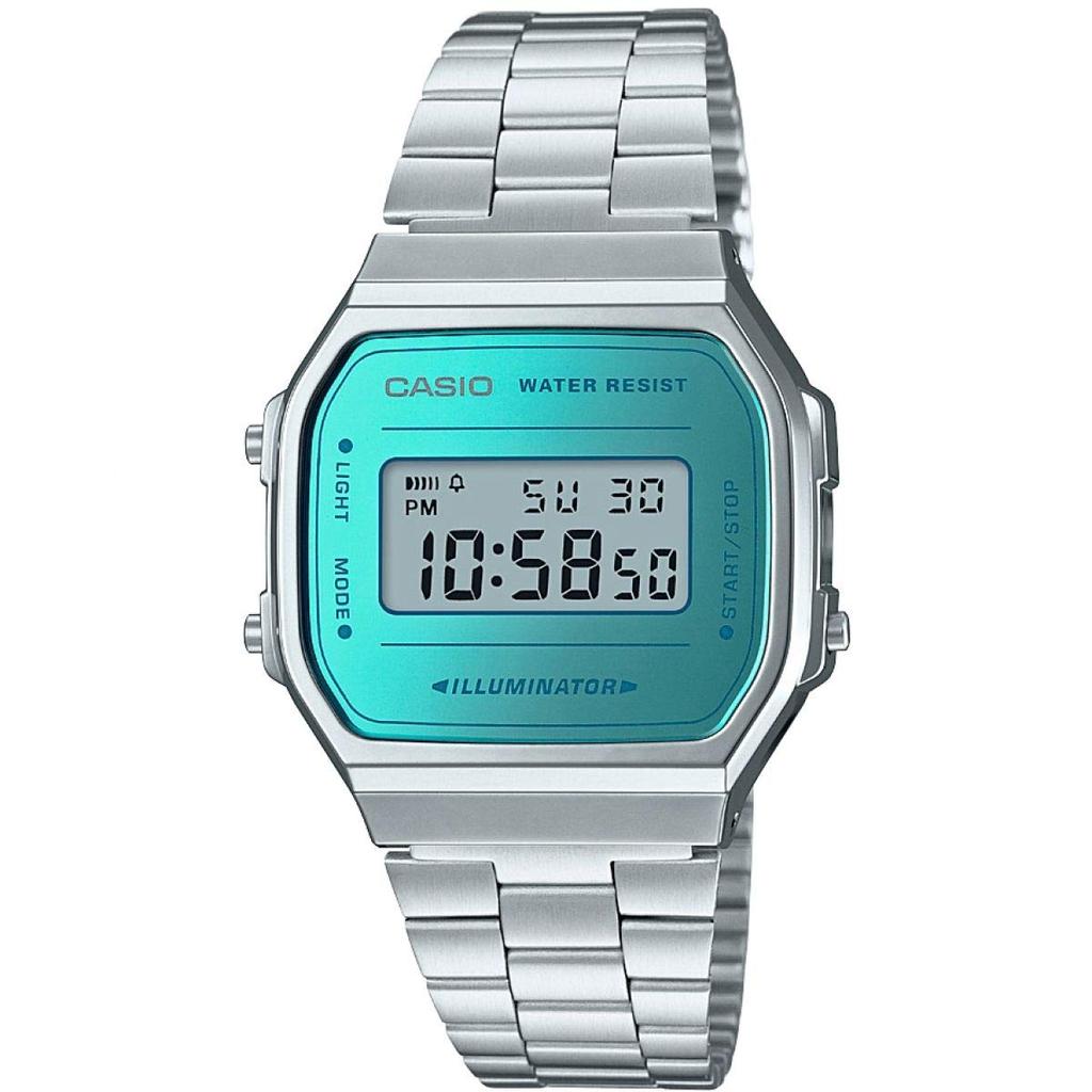 Casio Серебряные часы из нержавеющей стали -A168WEM-2EF