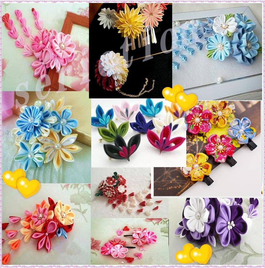 Мини Набор Ткани Чиримен Цумами Зайку Японский Ручной Работы Сделай Сам Волосы Маленькое Ремесло Цветочный Однотонный Японское Кимоно 14 280 [seriction] (Включает пинцет) -