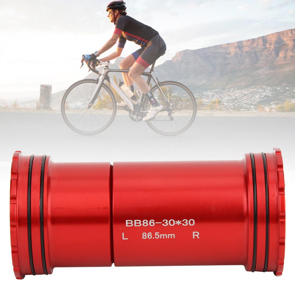 Сплавной Велосипедный Кареточный Узел BB86 Интегрированный Резьбовой Вкручиваемый Блокирующий 4 Подшипника Нижний Кронштейн   Аксессуар(черный )