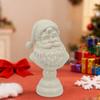 Santa Claus Head Figurine Father Christmas Statue Resin Sculpture Home Office Holiday Party Desktop Decoration Ornament