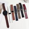 20mm Watch Band for Samsung Galaxy Watch7 44mm/40mm Bamboo Texture PU Covered Silicone Strap with Magnetic Buckle
