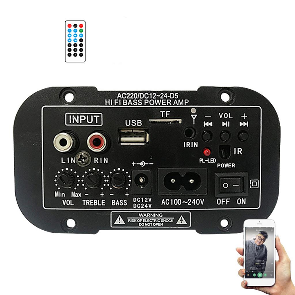 Audio AMP FM Radio U-disk USB TF Player Subwoofer Amplifier Board Bluetooth-compatible Support Cellphone Tablet PC MP3