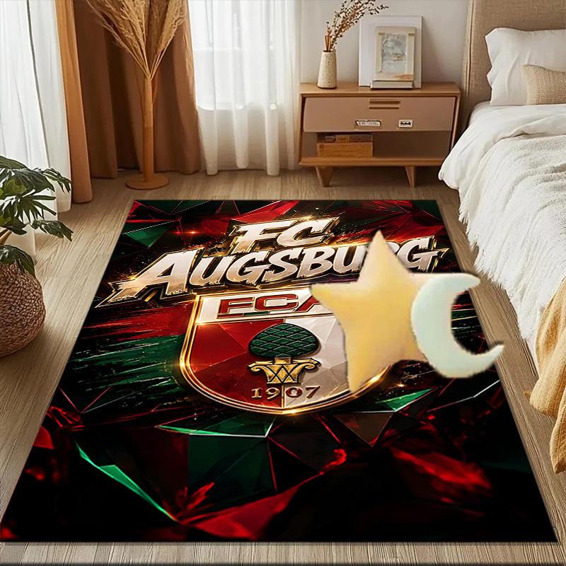 Augs-burg Crest Rug for Living Room, Game Rooms, Office, Bedroom, Office Floor Mat Playful Design, fan gifts Christmas decor