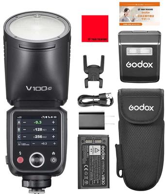 Godox для Canon TTL Круглая головка Перезарядка 400 вспышек на полной мощности Японская инструкция Техническое соответствие V100C/V100-C Литий-ионная вспышка, 100 Вт, 1,7 секунды