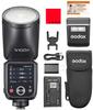 Godox for Canon TTL Round Head Recycle 400 Flashes At Full Japanese Instruction Technical Compliance V100C/V100-C Lithium-ion Flash, 100W, 1.7-Second